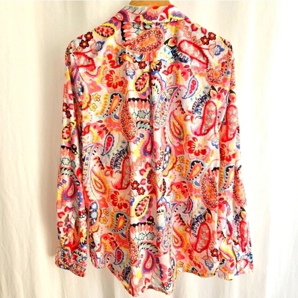 Talbots Multi-Colour Paisley Blouse - Picture 14 of 16